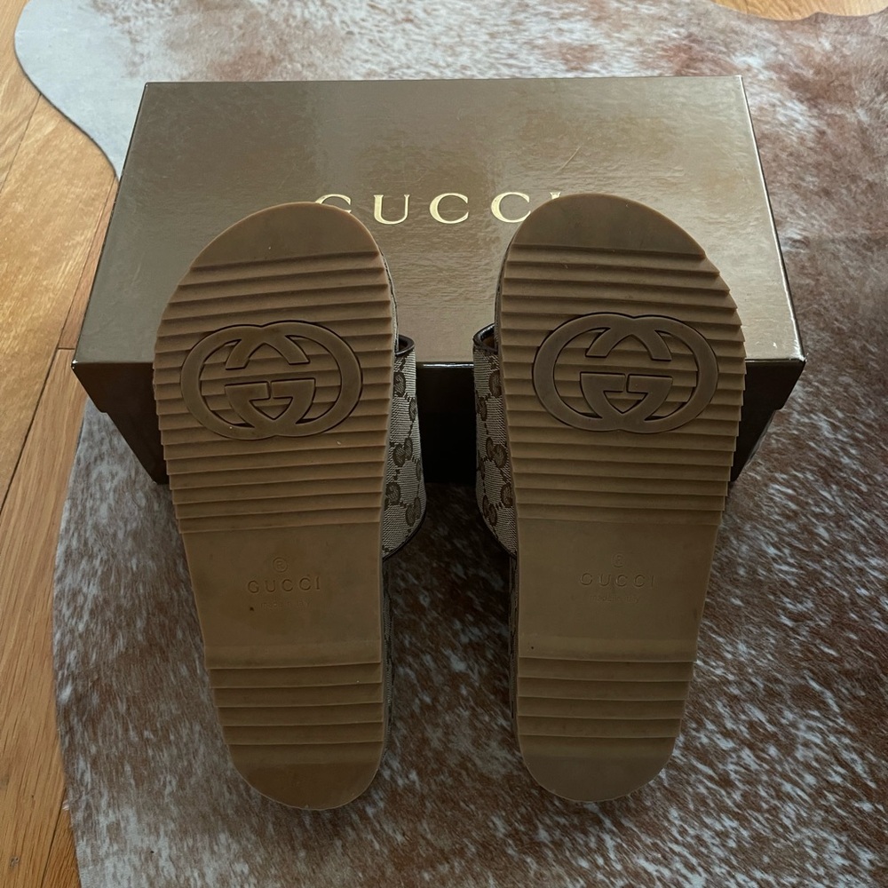 GUCCI Sandals men’s GG slides - Authentic - Picture 4 of 6